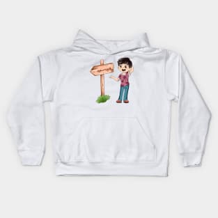 Eid Saaed boy Kids Hoodie